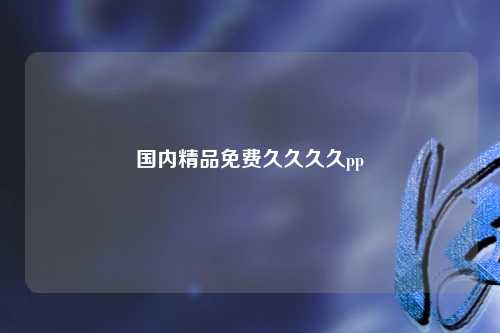 国内精品免费久久久久pp