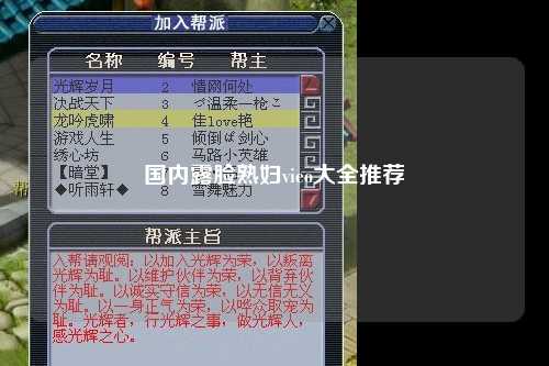国内露脸熟妇vieo大全推荐