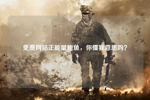 免费网站正能量鲍鱼，你懂我意思吗？